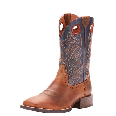 Ariat Sport Sidebet Bakır / Lacivert Western Csizma Erkek (29201-422)